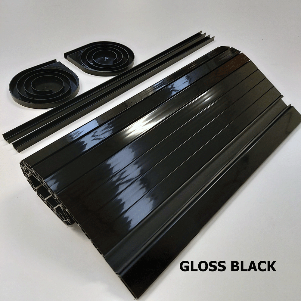 Gloss Black Campervan Tambour Door