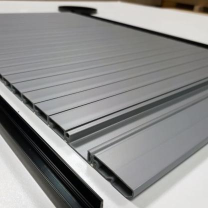 Solid Silver Effect Campervan Tambour Door - Image 3
