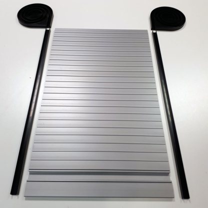 Solid Silver Effect Campervan Tambour Door - Image 2
