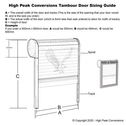 Solid Silver Effect Campervan Tambour Door - Image 5