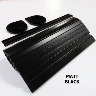 Matt Black Campervan Tambour Door
