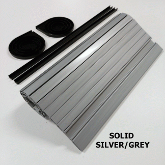 Solid Silver Effect Campervan Tambour Door
