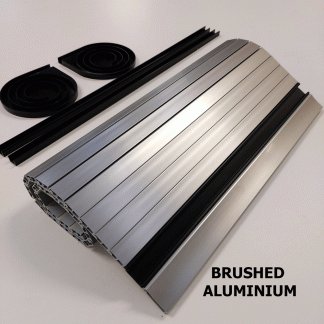 Brushed Aluminium Effect Campervan Tambour Door