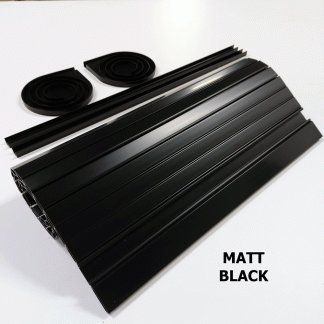 Matt Black Campervan Tambour Door