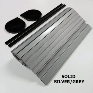 Solid Silver Effect Campervan Tambour Door