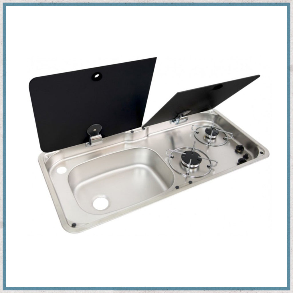 Can FL1766 LH Double Burner Hob/ Sink with Cold Kit - Image 4