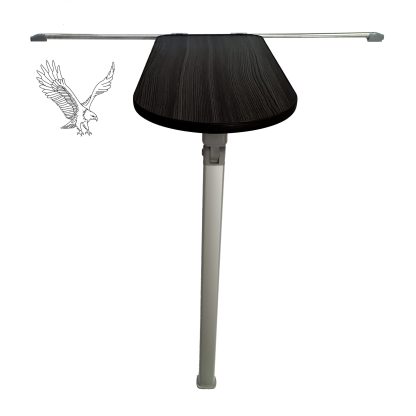 Campervan Table - Curved, complete with Folding Table Leg and Sliding Table Kit - Image 5