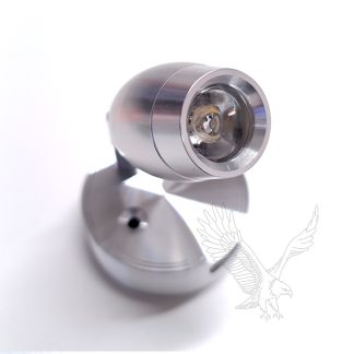 Vega 3w Touch Spotlight with 2amp USB Socket - Silver