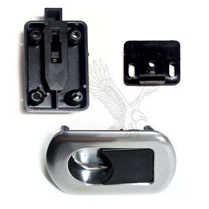 Rounded Locker Catch - Chrome / Black Finish - Image 2