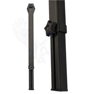 Black telescopic table leg