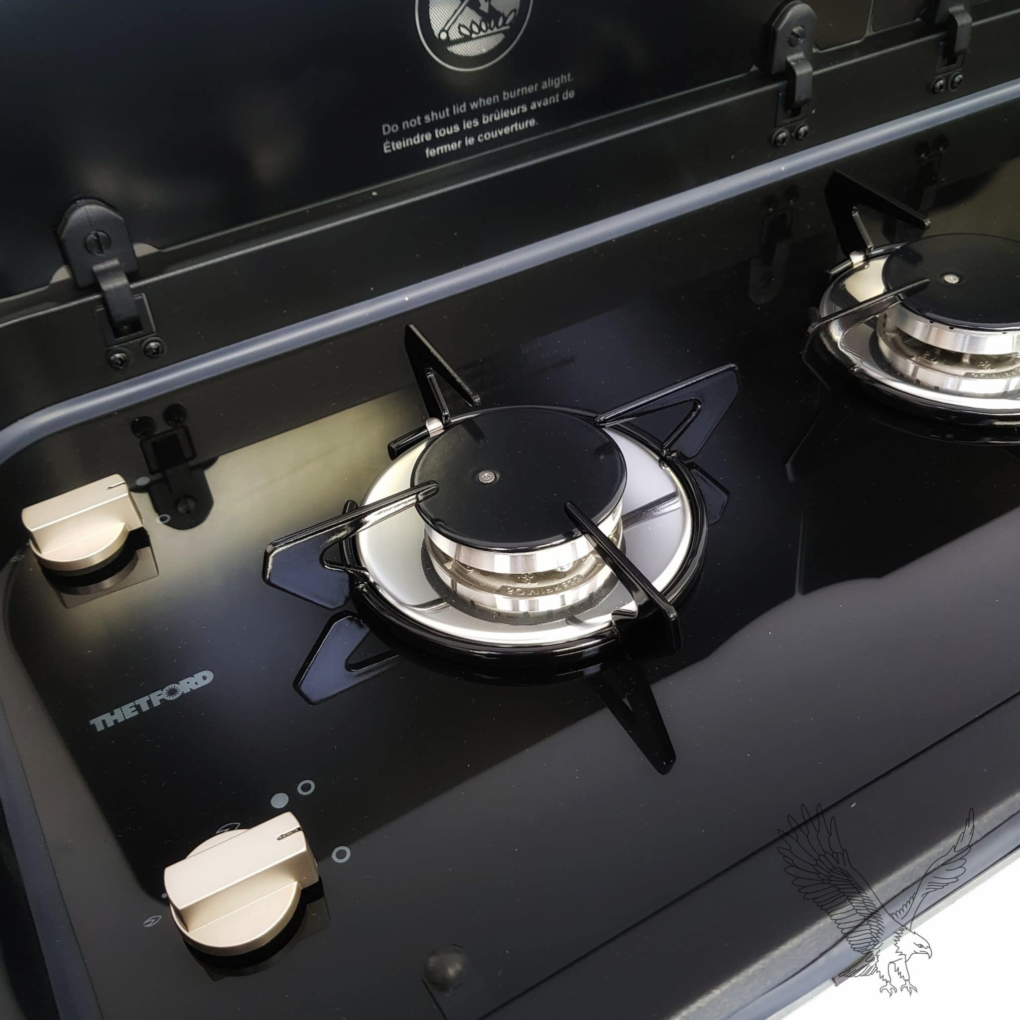 Thetford Topline 111 Double Burner Hob and Right-Hand Sink with Hot/Cold Water Installation Kit - Image 3