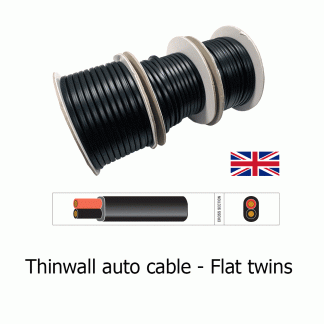 2mm2 - 25 Amp Thin Wall auto 2 core cable ( Flat twin)