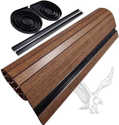 Walnut Woodgrain Effect Campervan Tambour Door