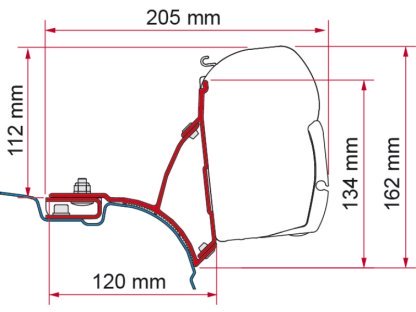 Fiamma F45 Adapter Kit for VW T5 Transporter Multivan (UK) - No PopTop