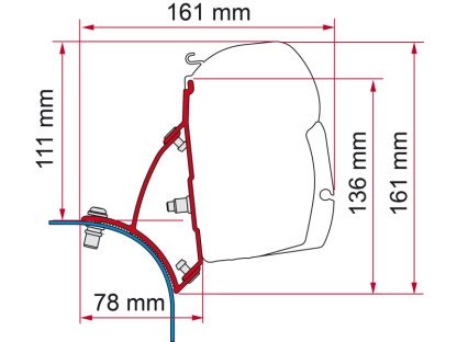 Fiamma F45 Adapter Kit for VW T5 Transporter Multivan (UK) - No PopTop - Image 2