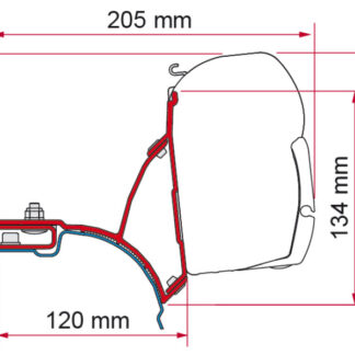Fiamma F45 Adapter Kit for VW T5 Transporter Multivan (UK) - No PopTop