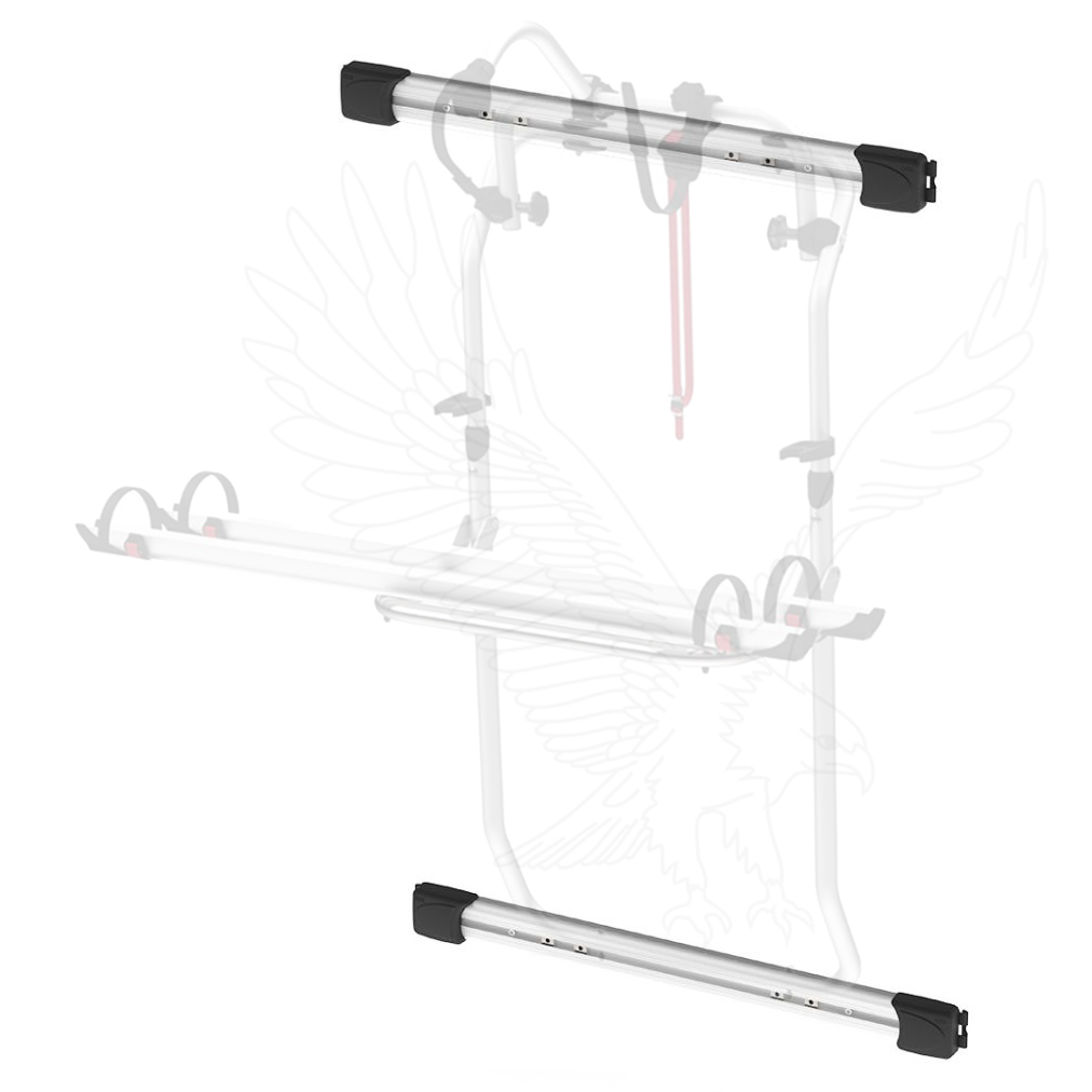 KIT BARS FOR CARRY BIKE DJ FOR FORD TRANSIT > 2014 SILVER - ALUMINIUM FINISH - Image 2