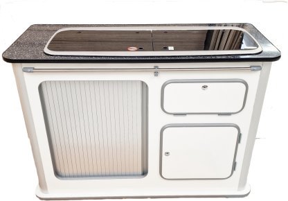 "The Trafalgar" in Gloss White with 9222 LH Sink Hob and Installation Kit - Image 3