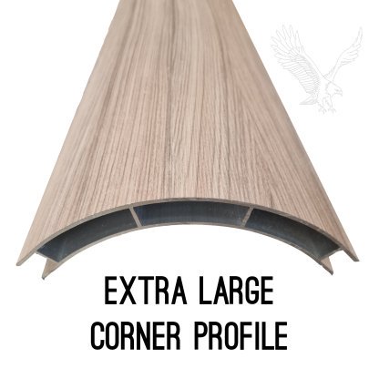 Extra Large Aluminium Corner Profile - Driftwood Finish