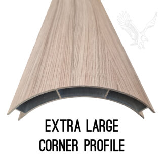 Extra Large Aluminium Corner Profile - Driftwood Finish