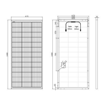 200W Bi-Facial Solar Panel - Image 3