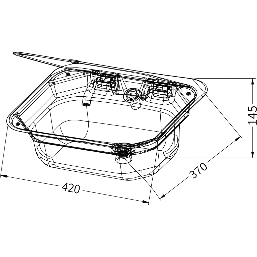 Liberty Max Black Sink With Soft Close Lid (Dometic 8005 alternative) - Image 5
